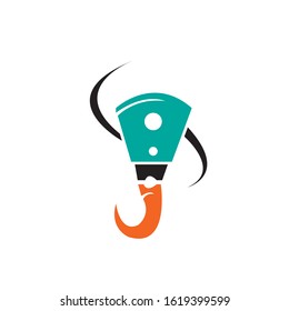 Crane Hook Logo Template Design Vector