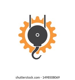 Crane hook logo vector illustration template