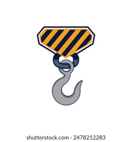 Crane Hook Logo Vector is simple and modern. Suitable for the construction industry, crane services, rental and so on.