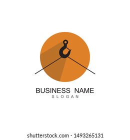 Crane hook logo vector template