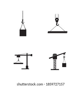 Crane hook logo vector template