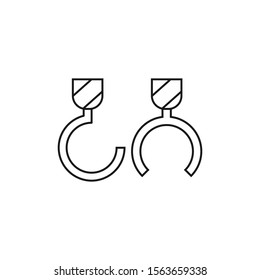 crane hook - minimal line web icon. simple vector illustration. concept for infographic, website or app.