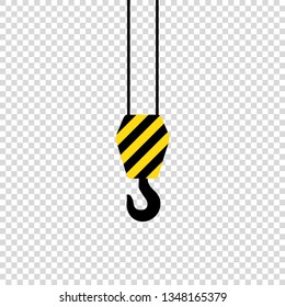 crane hook on the empty background black yeloow