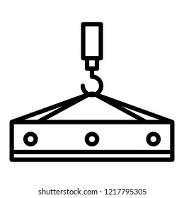 Crane hook platform icon. Outline illustration of crane hook platform vector icon for web design isolated on white background
