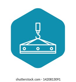 Crane hook platform icon. Outline illustration of crane hook platform vector icon for web design isolated on white background
