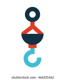 crane hook service icon vector illustration design