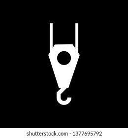 Crane hook sign icon - vector