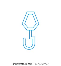 Crane hook sign icon - vector