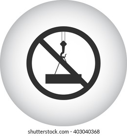Crane hook sign simple icon on  background