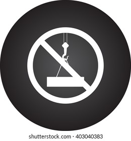 Crane hook sign simple icon on  background