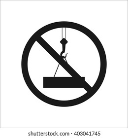 Crane hook sign simple icon on  background