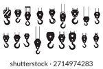 crane hook silhouette vector illustration