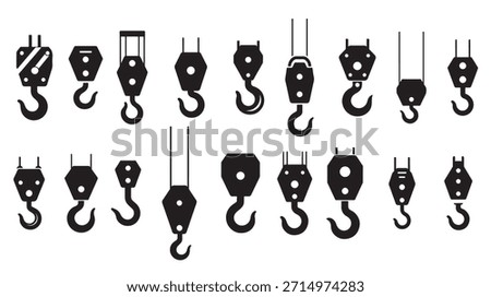 crane hook silhouette vector illustration