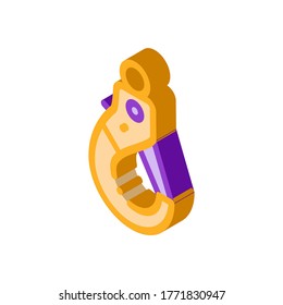 Crane Hook Tool Icon Vector. Isometric Crane Hook Tool sign. color isolated symbol illustration