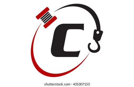 Crane Hook Towing Letter C
