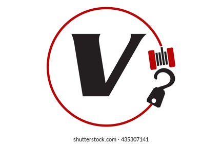 Crane Hook Towing Letter V