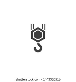 Crane Hook vector glyph style icon