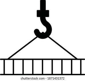 Crane hook. Vector Icon 