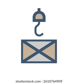 crane hook vector icon eps 10