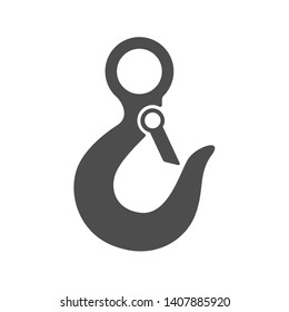 crane hook vector icon isolated on white background. crane hook flat icon for web, mobile and user interface design