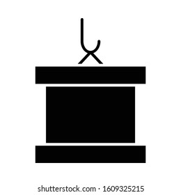 crane hook vector icon or logo illustration on white background. Perfect use for website, pattern, design, etc.