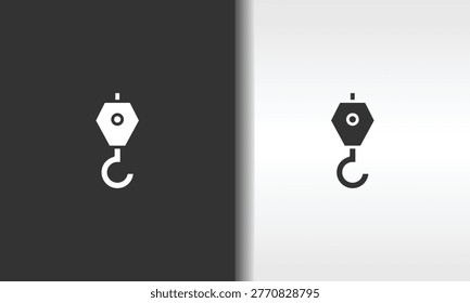 Crane Hook Vector, Icon Or Logo Sign Isolated Symbol Illustration