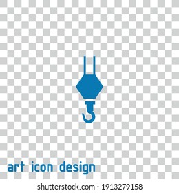 icono del vector de gancho de grúa en un fondo abstracto