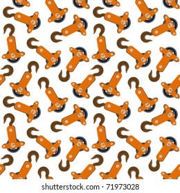 crane hooks texture, abstract seamless pattern; vector art illustration; image contains gradient mesh