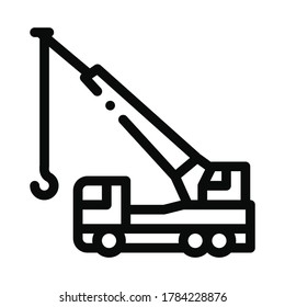 crane hydraulic equipment icon vector. crane hydraulic equipment sign. isolated contour symbol illustration