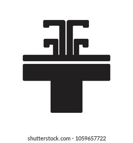Crane icon colored symbol. Premium quality isolated tap element in trendy style.