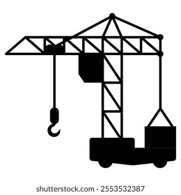 Crane Icon for Construction and Industrial Themes