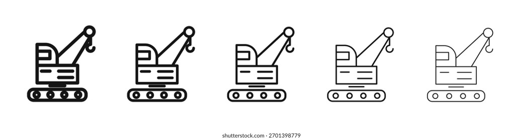 Diseño del icono de la grúa, logotipo, App, interfaz de usuario. Ilustración vectorial, EPS