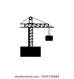 Crane icon design template. Crane logo icon vector. Engineering and manufacturing icon