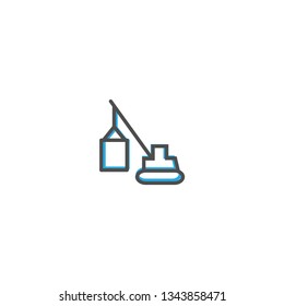 Crane icon design. Transportation icon vector illustration