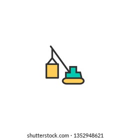 Crane icon design. Transportation icon vector illustration