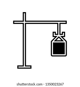 crane icon. Element of logistics for mobile concept and web apps icon. Glyph, flat icon for website design and development, app development