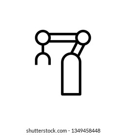 Crane icon. Crane icon flat. Black pictogram on white background. Vector illustration symbol - Vector