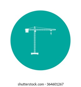 Crane icon. Flat design style EPS 10