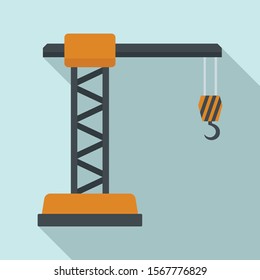 Crane icon. Flat illustration of crane vector icon for web design