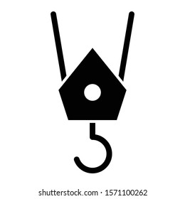 crane icon glyph vector design