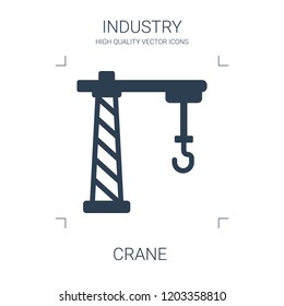 crane icon. high quality filled crane icon on white background. from industry collection flat trendy vector crane symbol. use for web and mobile