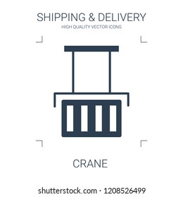 crane icon. high quality filled crane icon on white background. from shipping delivery collection flat trendy vector crane symbol. use for web and mobile