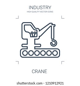 crane icon. high quality line crane icon on white background. from industry collection flat trendy vector crane symbol. use for web and mobile