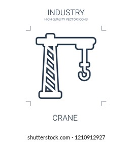 crane icon. high quality line crane icon on white background. from industry collection flat trendy vector crane symbol. use for web and mobile