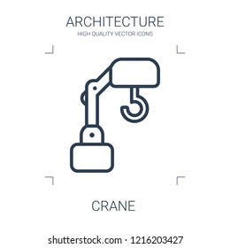 crane icon. high quality line crane icon on white background. from architecture collection flat trendy vector crane symbol. use for web and mobile