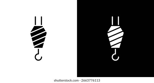 Ilustración del icono de la grúa en estilo plano. color de la Plantilla del icono editable.