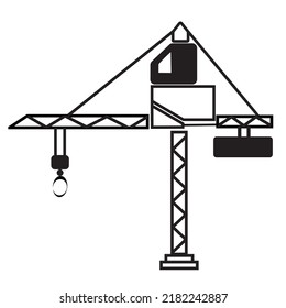 crane icon . ilustration vector with white background