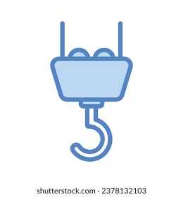 Icono de grúa aislar ilustración de material vectorial de fondo blanco