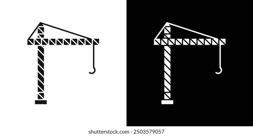 crane icon line art vector