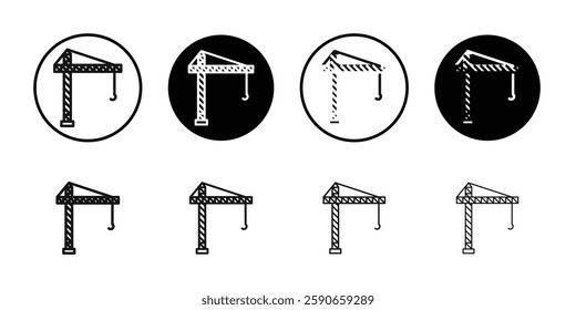 crane icon line art vector